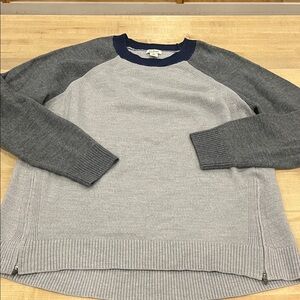 L.L. Bean Women’s Gray and Navy Crewneck Sweater